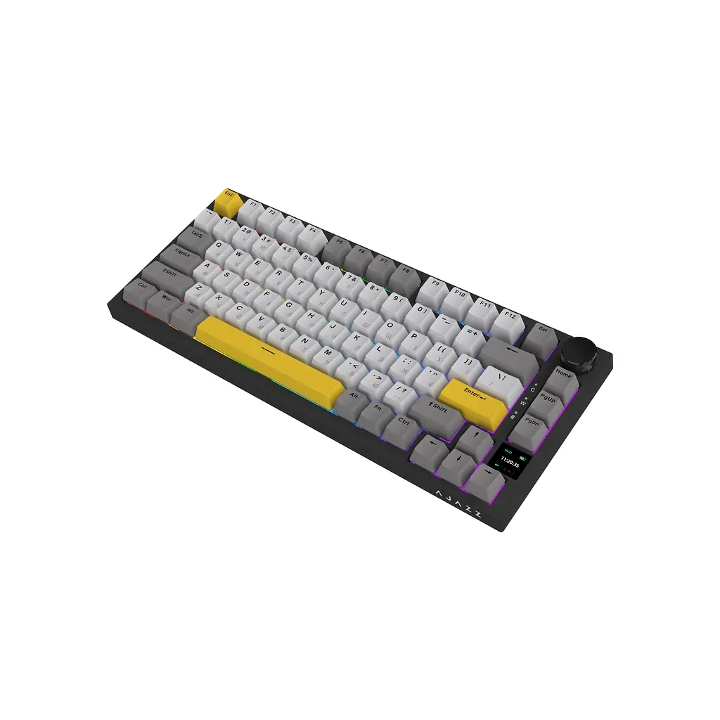 Клавіатура Ajazz AK820 Pro Flying Fish Switch Black RGB USB/Wireless/Bluetooth UA Black (AK820PRO-FF-BGY) - фото 6