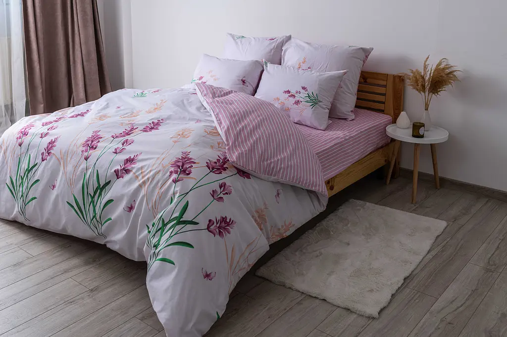 Комплект постільної білизни ТЕП Soft dreams 338 Aurora євро рожевий з білим (2-03859_25785) - фото 2