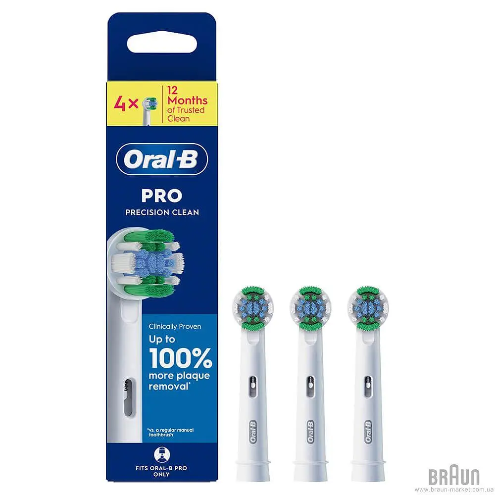 Набір насадок для зубної щітки - 4 штуки Oral-B EB20RX Pro Precision Clean 4шт (8006540895351) - фото 2