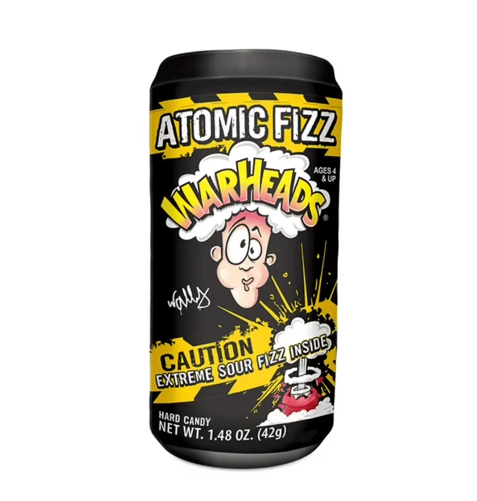 Кислі льодяники Warheads Atomic Fizz Canister 42г