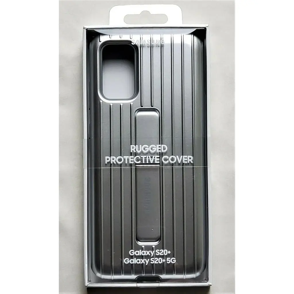 Чехол оригинальный Samsung для Galaxy S20 Plus Official Protective Rugged Standing Cover EF-RG985CSEGRU Silver - фото 2