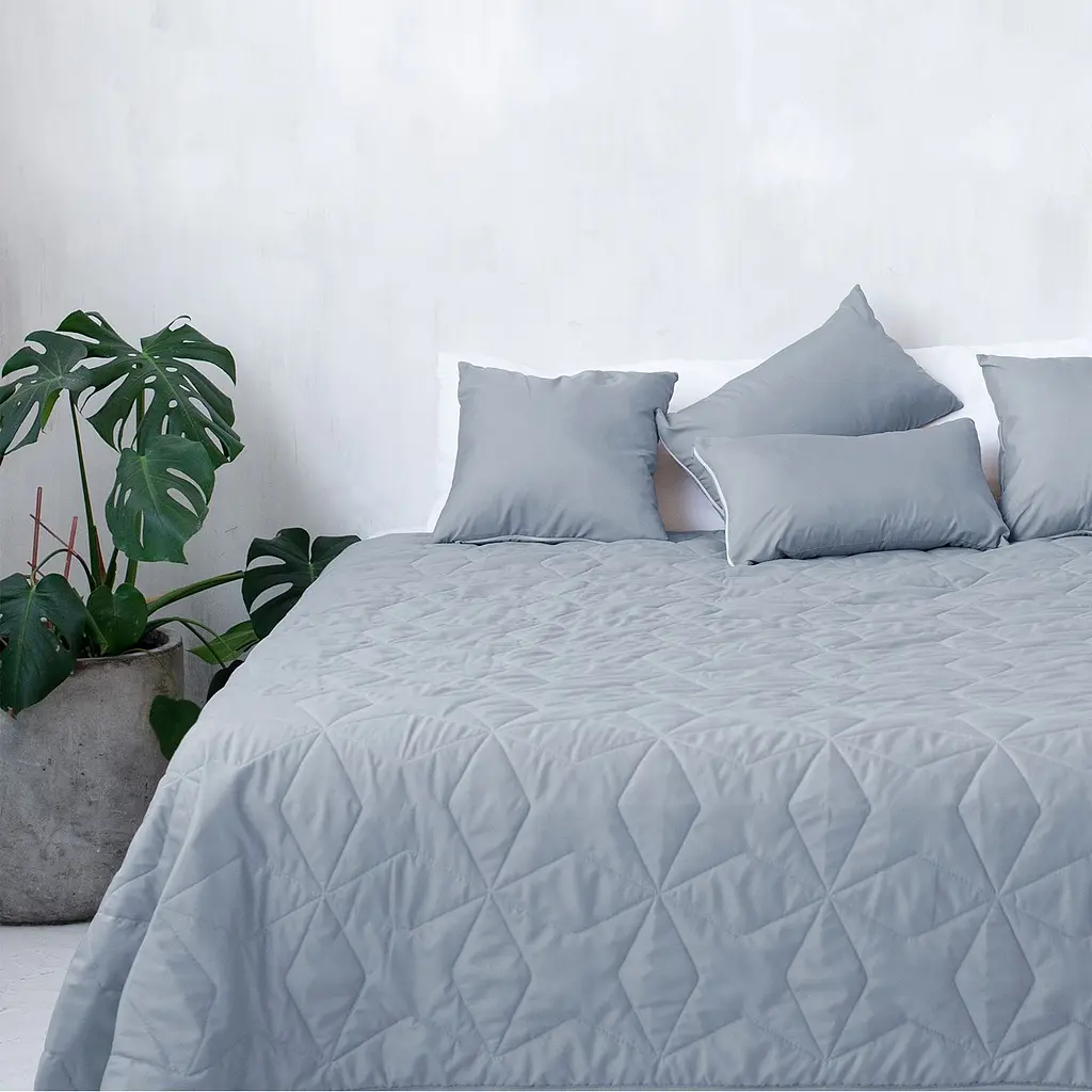 Декоративне покривало  Sonex Borneo 220х240 см сіре з бежевим(SO102401) - фото 5