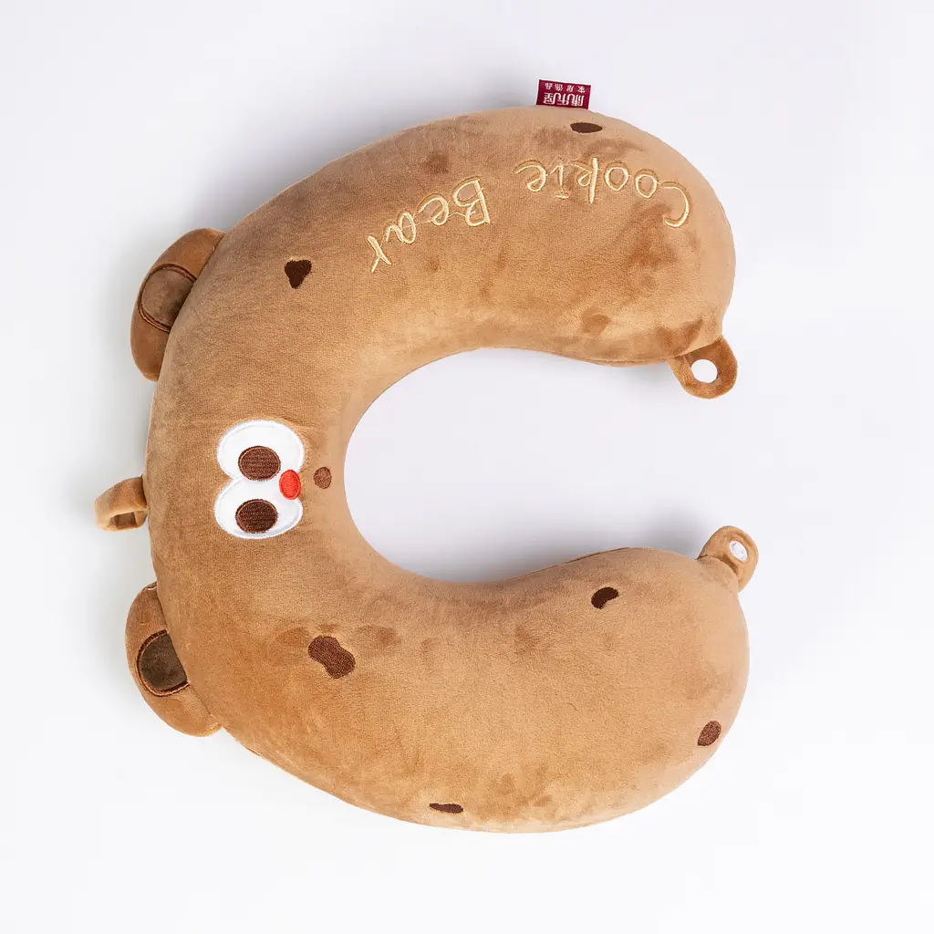 Подушка для шиї Cookie Bear U-подібна коричневий HP-56-1BR - фото 4