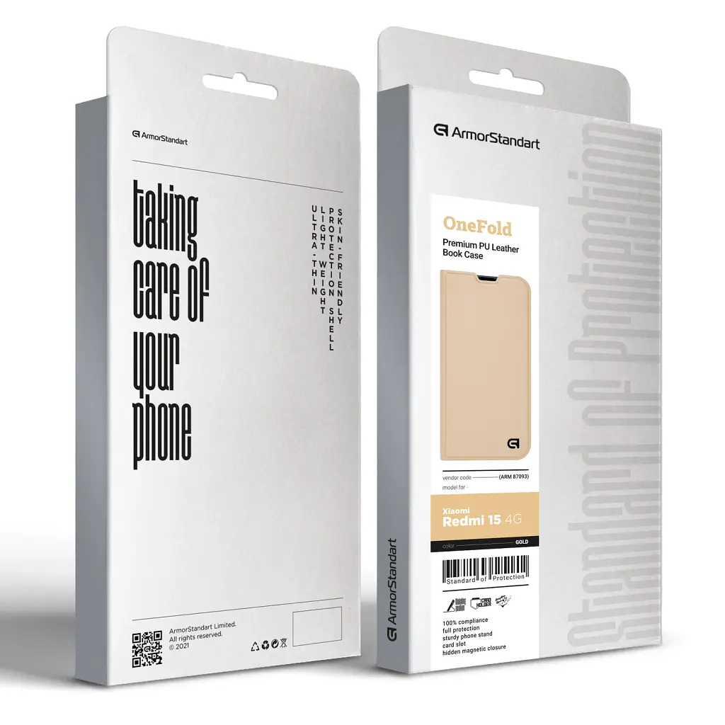Чохол-книжка ArmorStandart OneFold Case для Xiaomi Redmi 15 4G Gold - фото 7
