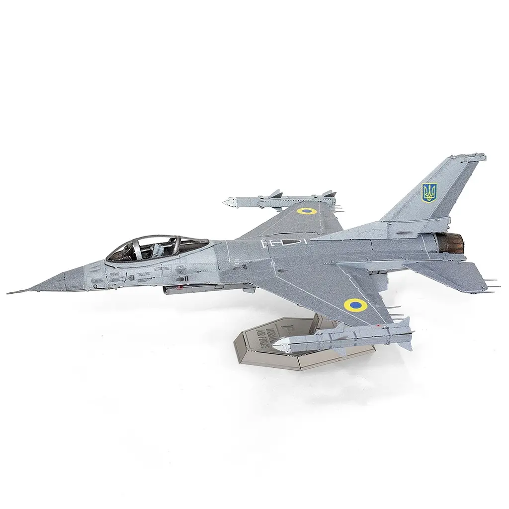 Металевий 3D конструктор "Винищувач F-16 Fighting Falcon на озброєнні Повітряних Сил України" (ME1046U) - фото 4