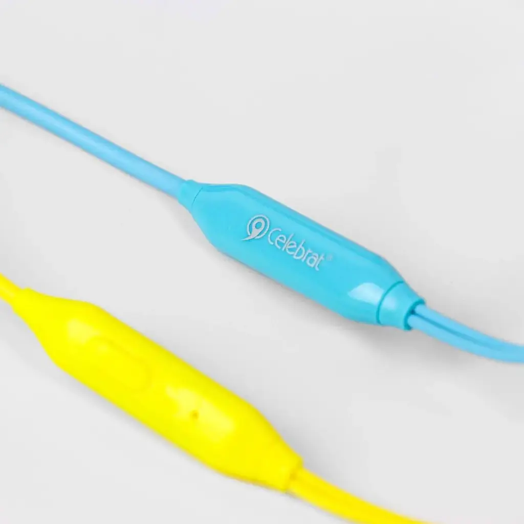 Наушники внутриканальные Celebrat G7 с микрофоном и кнопкой на пульте желтые - фото 6