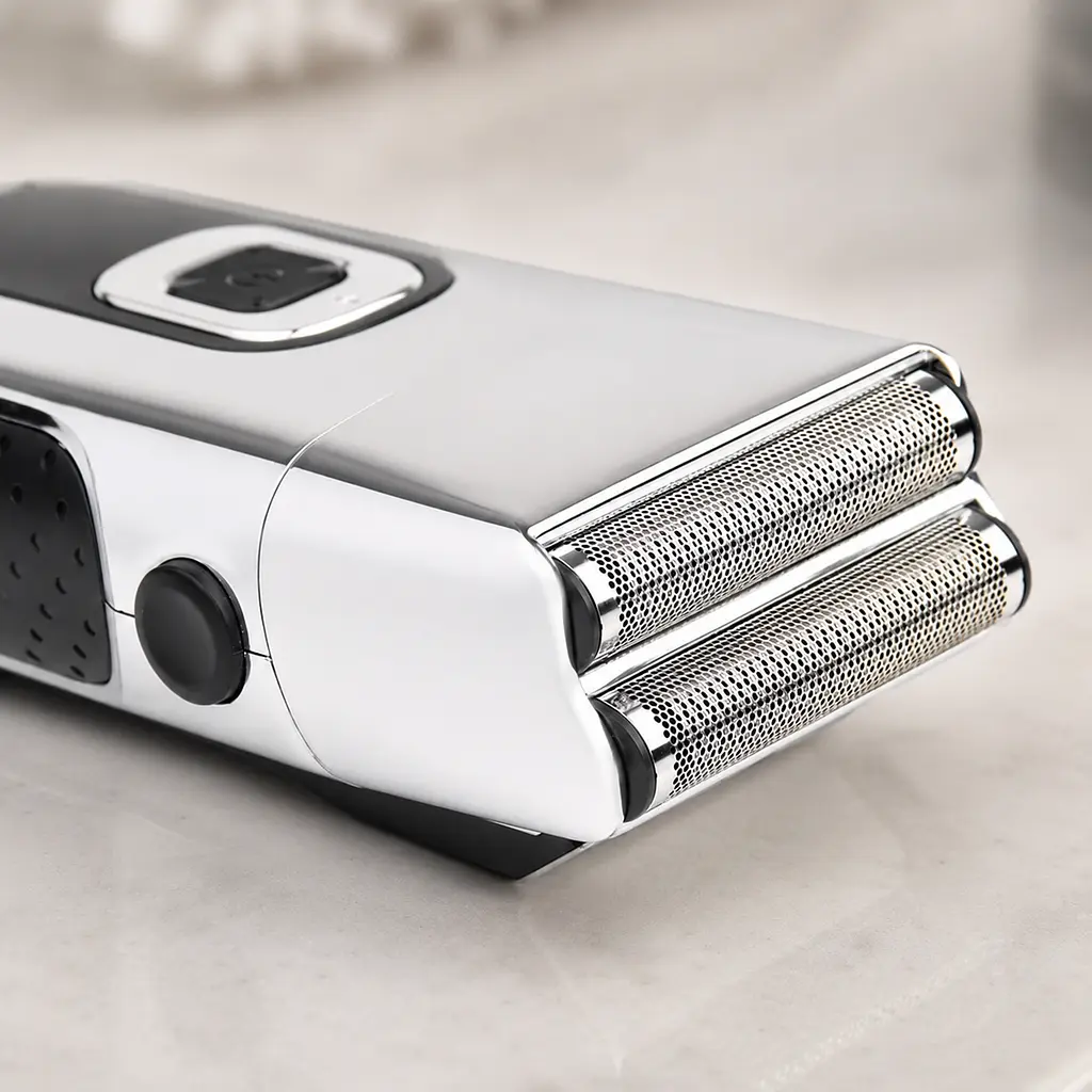Бритва VGR V 332 Silver / Шейвер сітковий на USB / Електробритва з подвійним лезом та триммером - фото 3