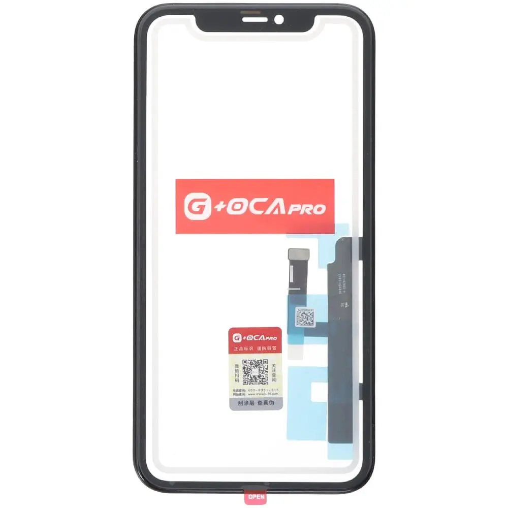 Сенсорний екран iPhone 11 чорний, з рамкою, без мікросхеми, з OCA-плівкою, G+OCA PRo