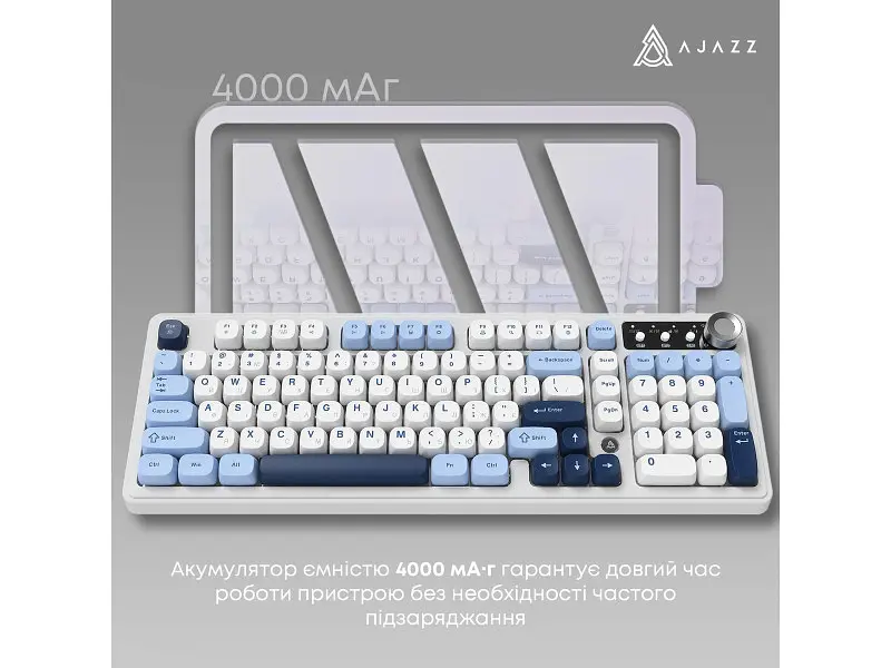 Клавіатура Ajazz AF98 Plus Glacier Blue (AF98-PLUS-GB) - фото 9