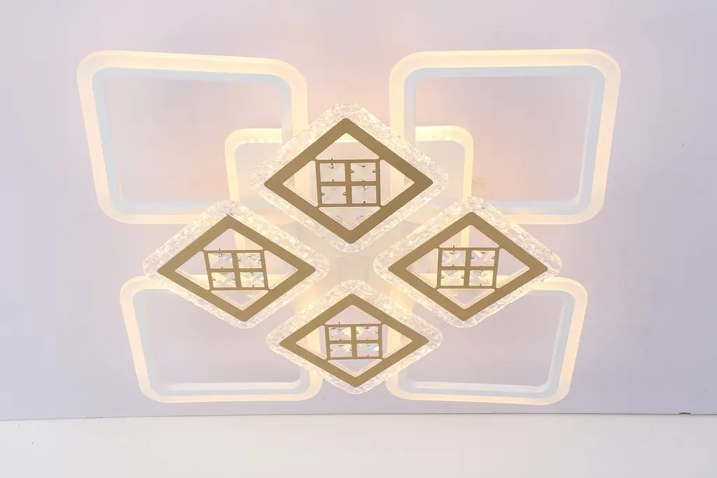 Люстра світлодіодна Valeso V K39930-4+4+1 WT+gold з пультом - фото 3