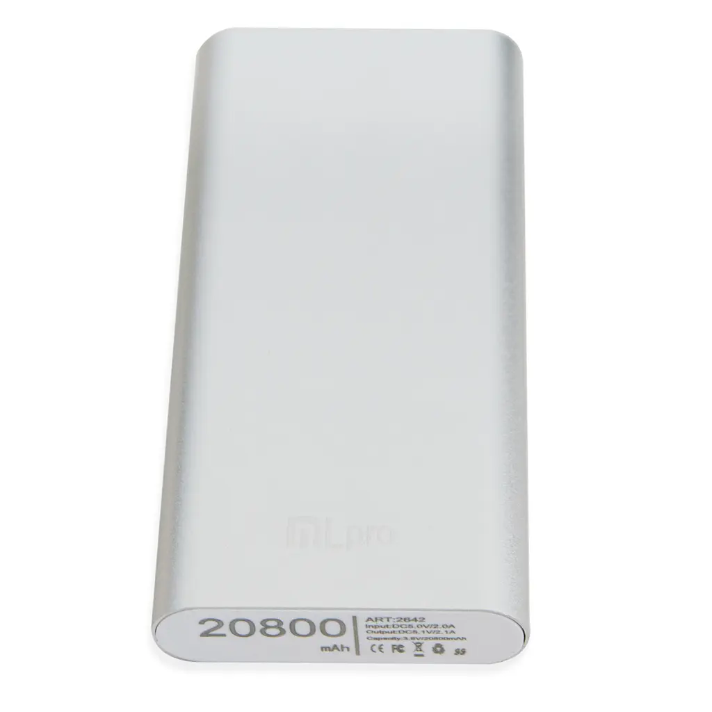 Повербанк для телефону 20800 mAh "MLpro 2642 Сріблистий", портативна зарядка переносна - powerbank - фото 4