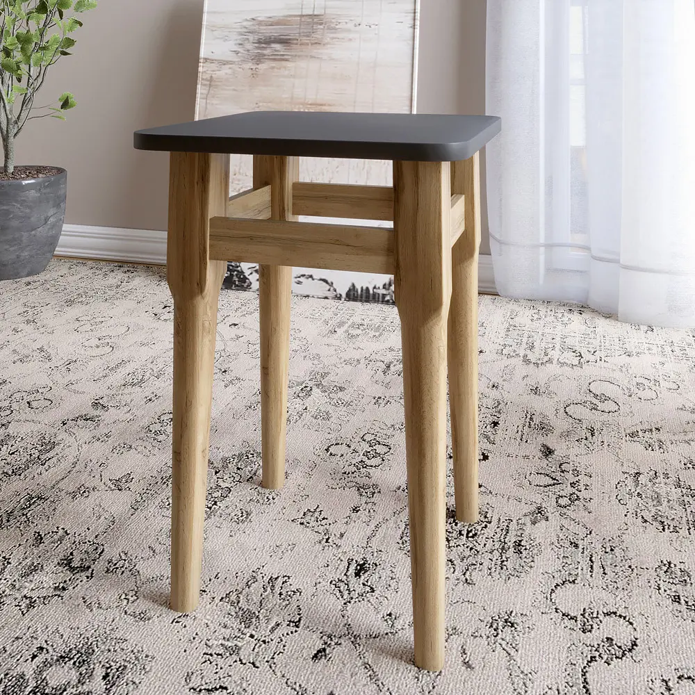 Табурет на кухню Lion Майами кромка ПВХ 0.45 мм антрацит (LION-041260) - фото 2