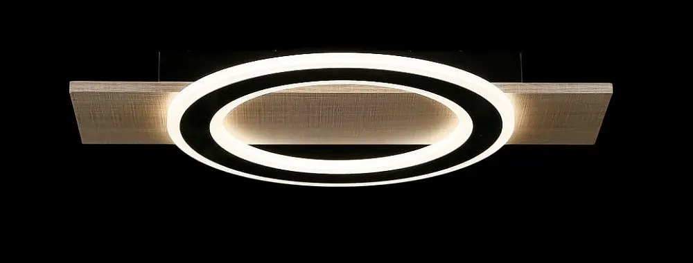 Люстра стельова LED Splendid Ray L2980/1, 80W, дерево + чорний, сучасний стиль з пультом - фото 4