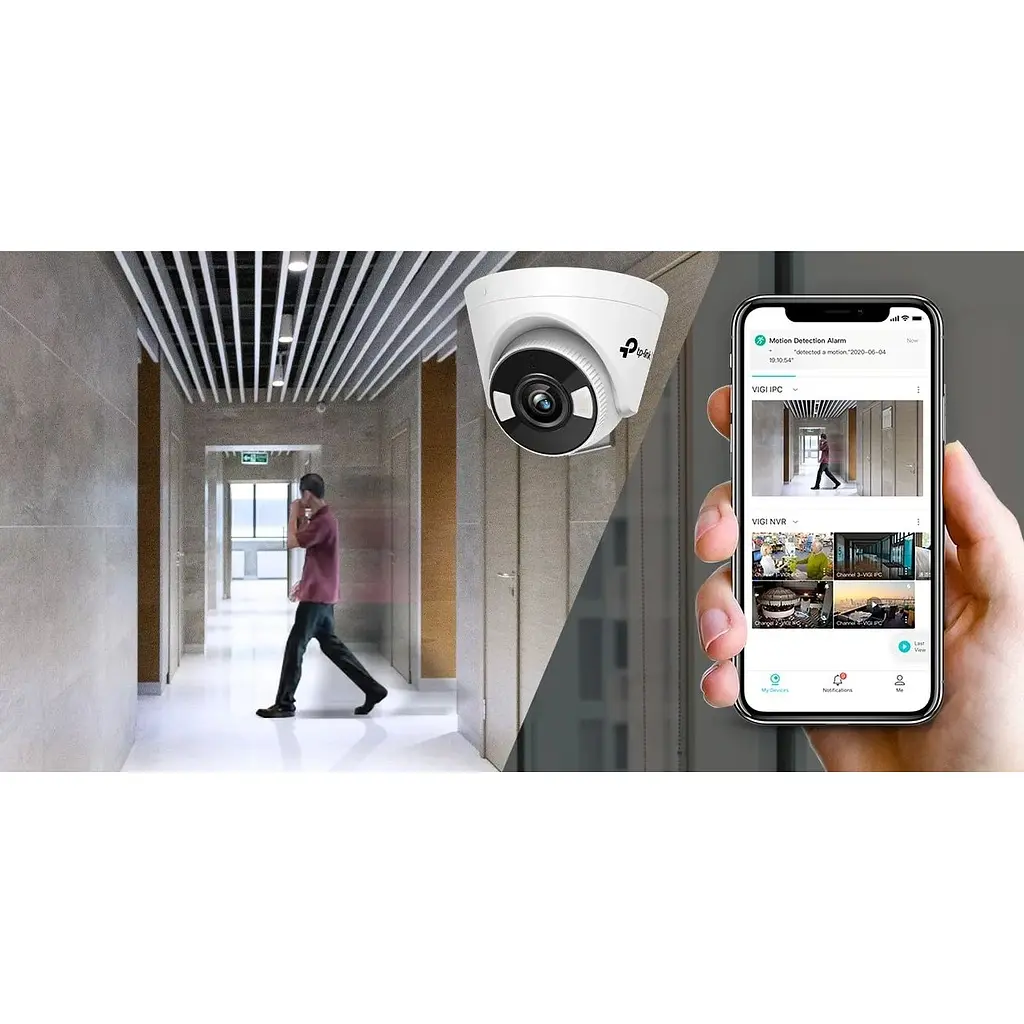 IP-камера TP-Link VIGI C440-2.8, PoE, 4Мп, 2.8мм, H265+, IP66, Turret, цветное ночное видение, внутренняя - фото 3