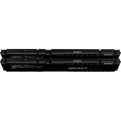 Модуль памяти для компьютера DDR5 32GB (2x16GB) 5200 MHz Beast Black Kingston Fury (ex.HyperX) (KF552C40BBK2-32) - фото 3