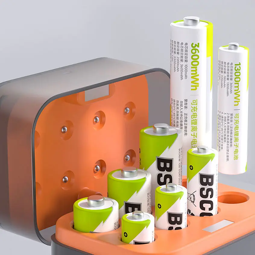 Акумуляторні батареї із зарядним кейсом Xiaomi BSCONN AAA 780mAh + AA 2200mAh 8 шт (TF-CD-010CE) - фото 2