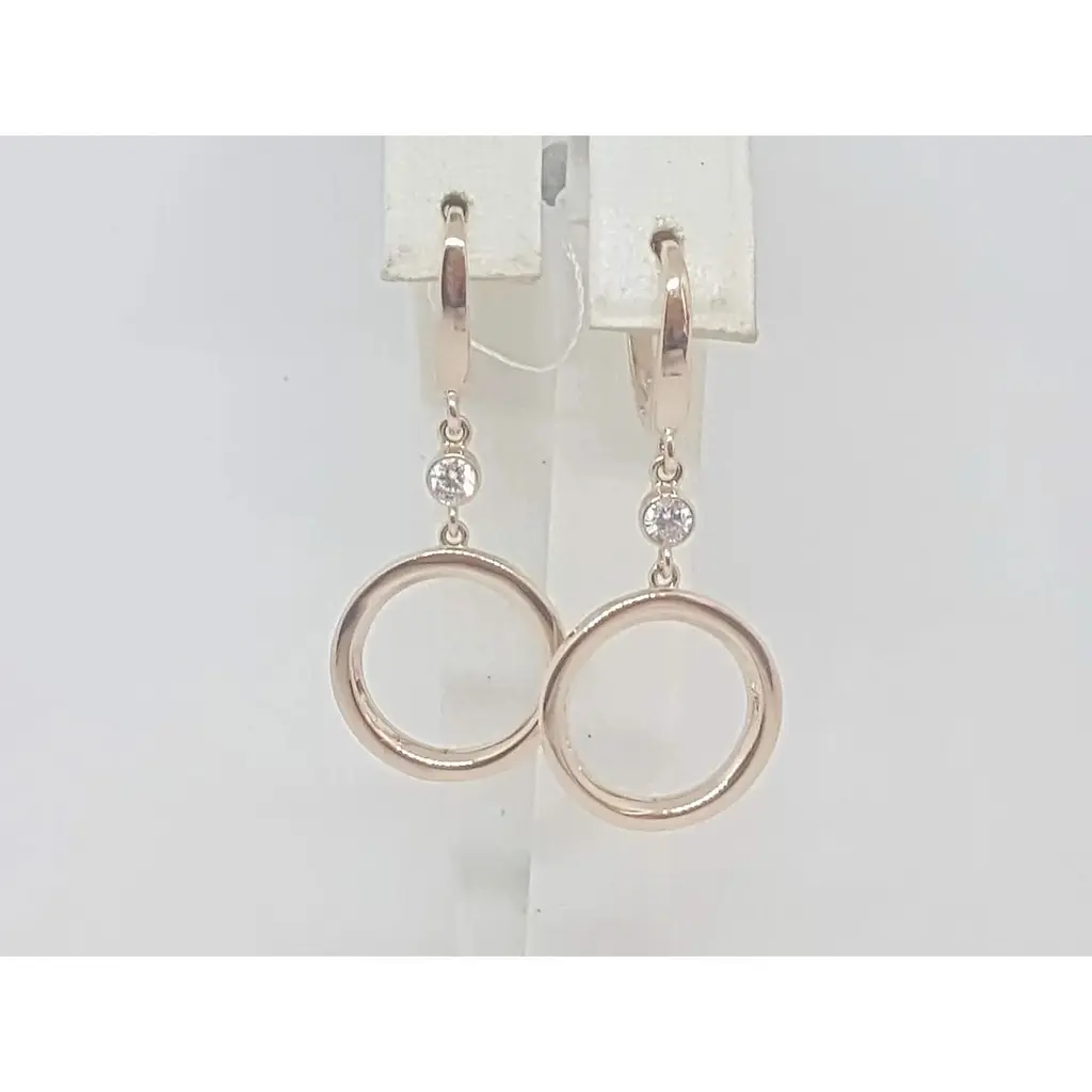 Золоті сережки Імперія золота з фіанітами. СВ983И - фото 3