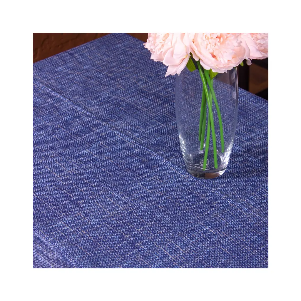 Скатертина MirSon Рогожа №209 Blue Binding 130x300 см (2200006738138) - фото 2