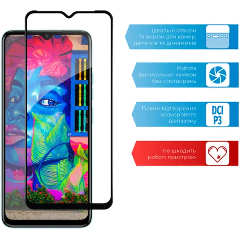 Скло захисне ACCLAB Full Glue Tecno Spark Go 2023 (1283126564819) - фото 5