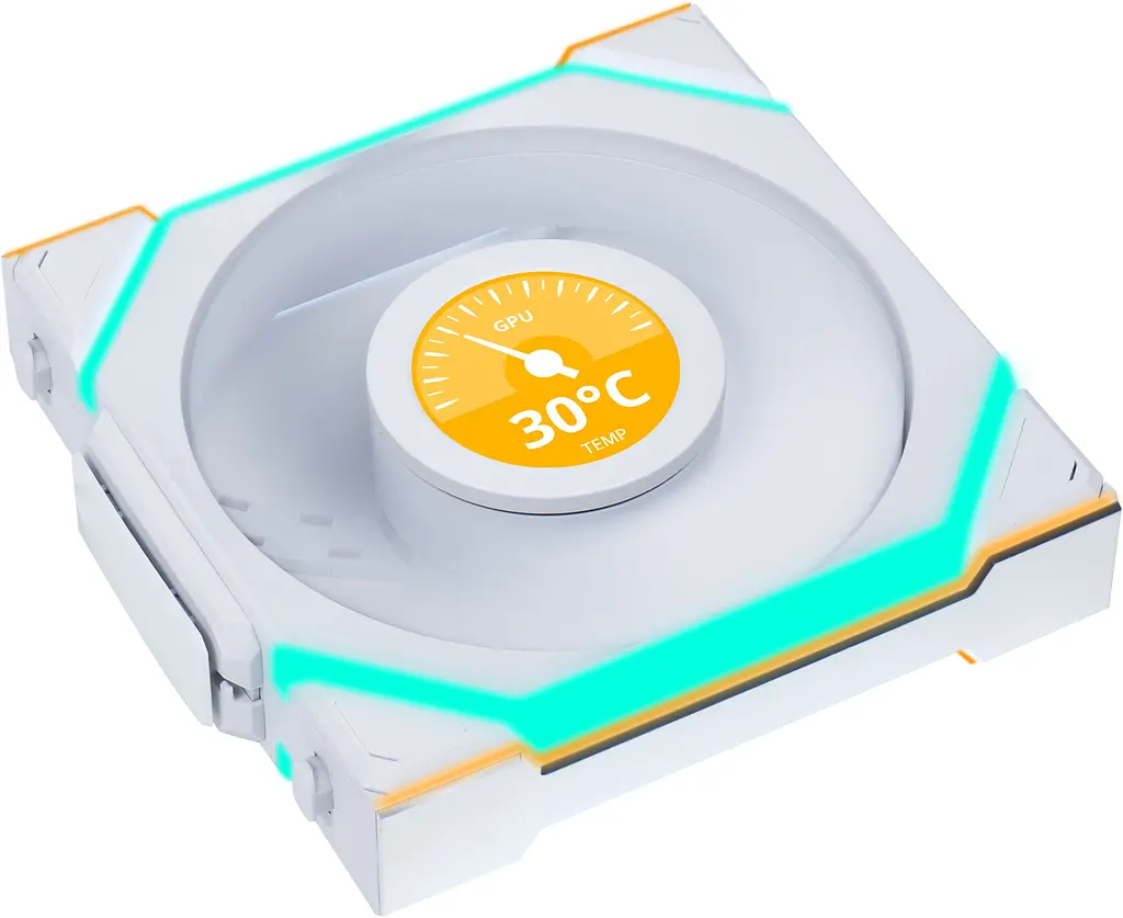 Вентилятор Lian Li Uni Fan SL120 Wireless LCD ARGB White (G99.12SLLCD1W1W.00)