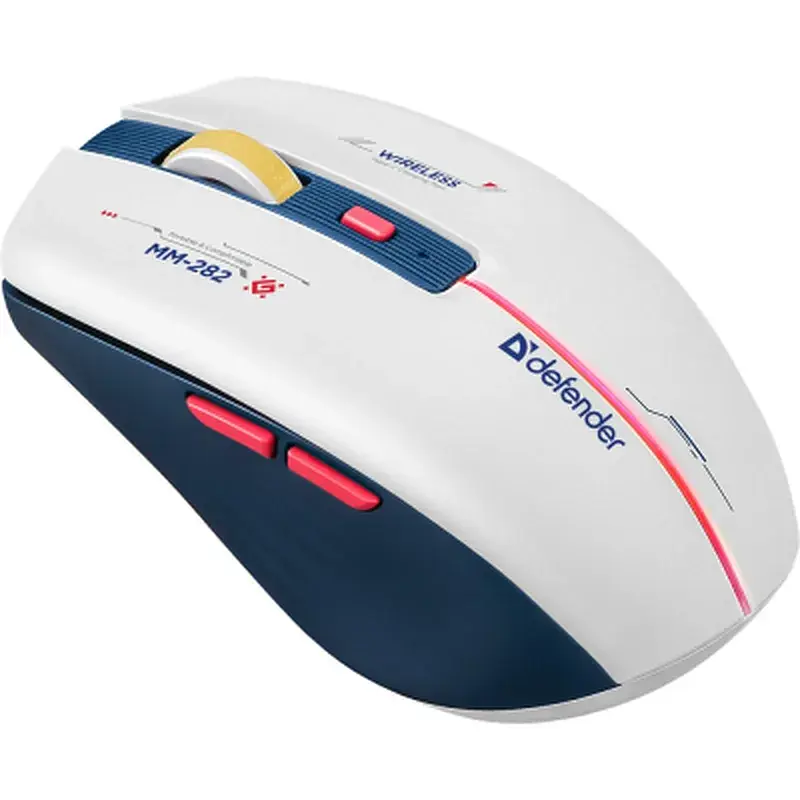 Мишка Defender Dila MM-282 Wireless White/Blue (52282) - фото 6