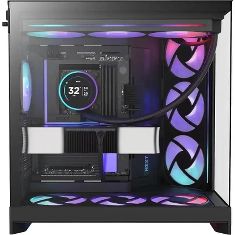 Корпус для ПК NZXT H9 Flow RGB Dual-Chamberl Black (CM-H92FB-P1) - фото 8