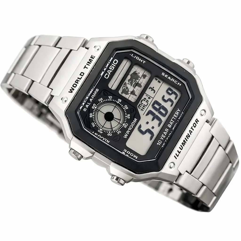 Чоловічий годинник Casio AE-1200WHD-1A Сріблястий ( AT1141-0082 ) - фото 2