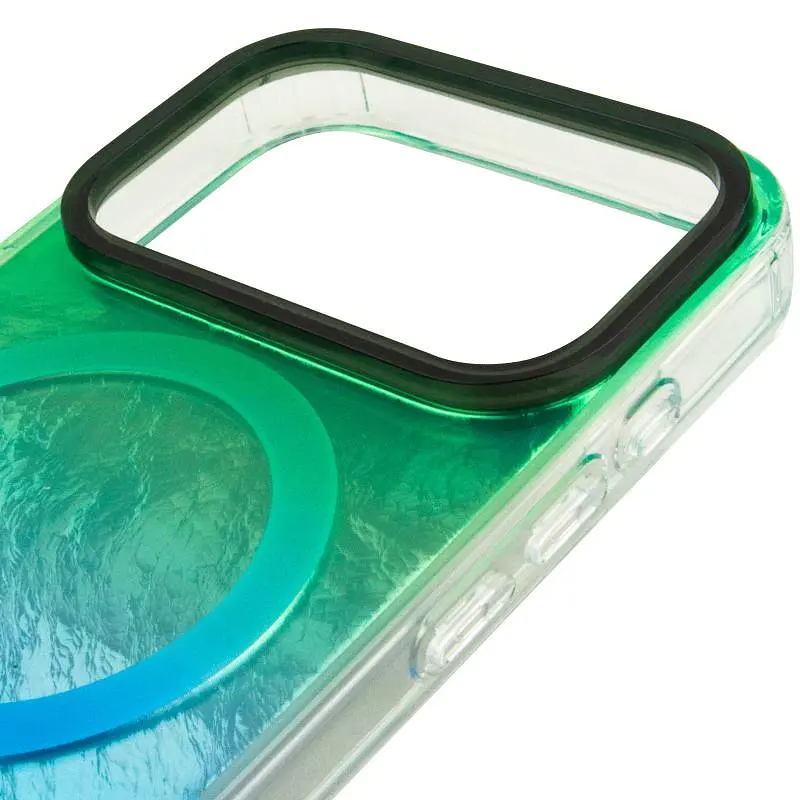 Чохол TPU Shiny Mountain (MagFit) для Apple iPhone 17 Pro Max (6.9) Green / Blue - фото 4