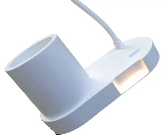 Настільна LED лампа з гнучкою ніжкою та утримувачем сенсорне керування USB-живлення Білий - фото 6