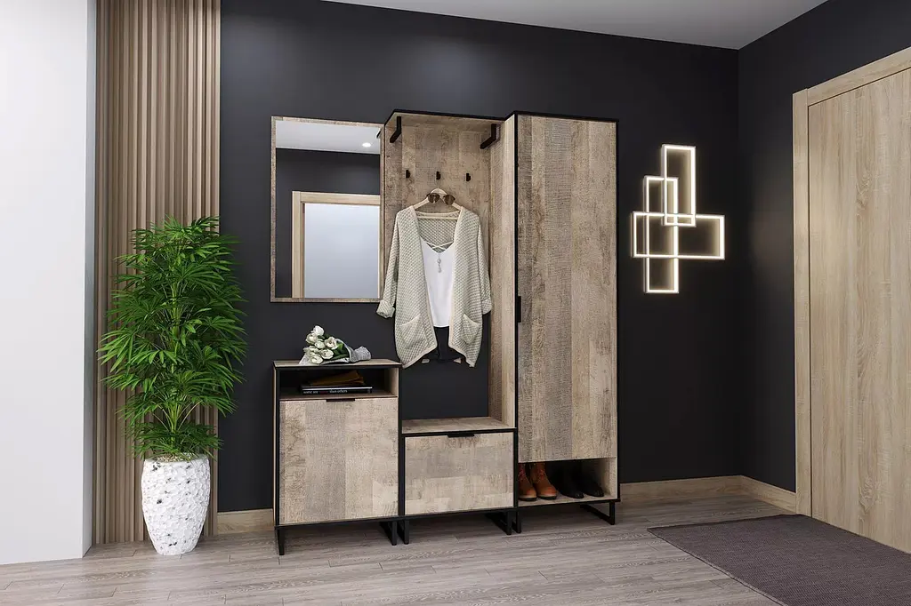 Тумба для взуття Moreli Forte F-0004 в стилі Loft 550х505х400 мм Білий - фото 3