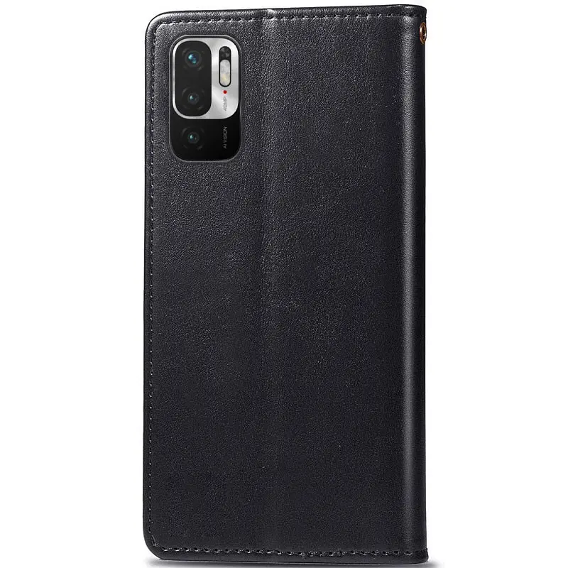Шкіряний чохол-книжка GETMAN Gallant (PU) для Xiaomi Redmi Note 10 5G / Poco M3 Pro Чорний - фото 2