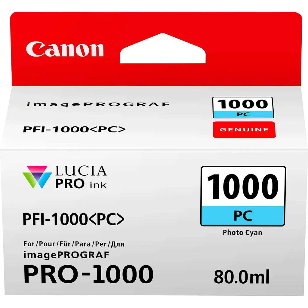 Картридж струменевий PFI-1000PC (Photo Cyan) Canon teh0015179 - фото 2