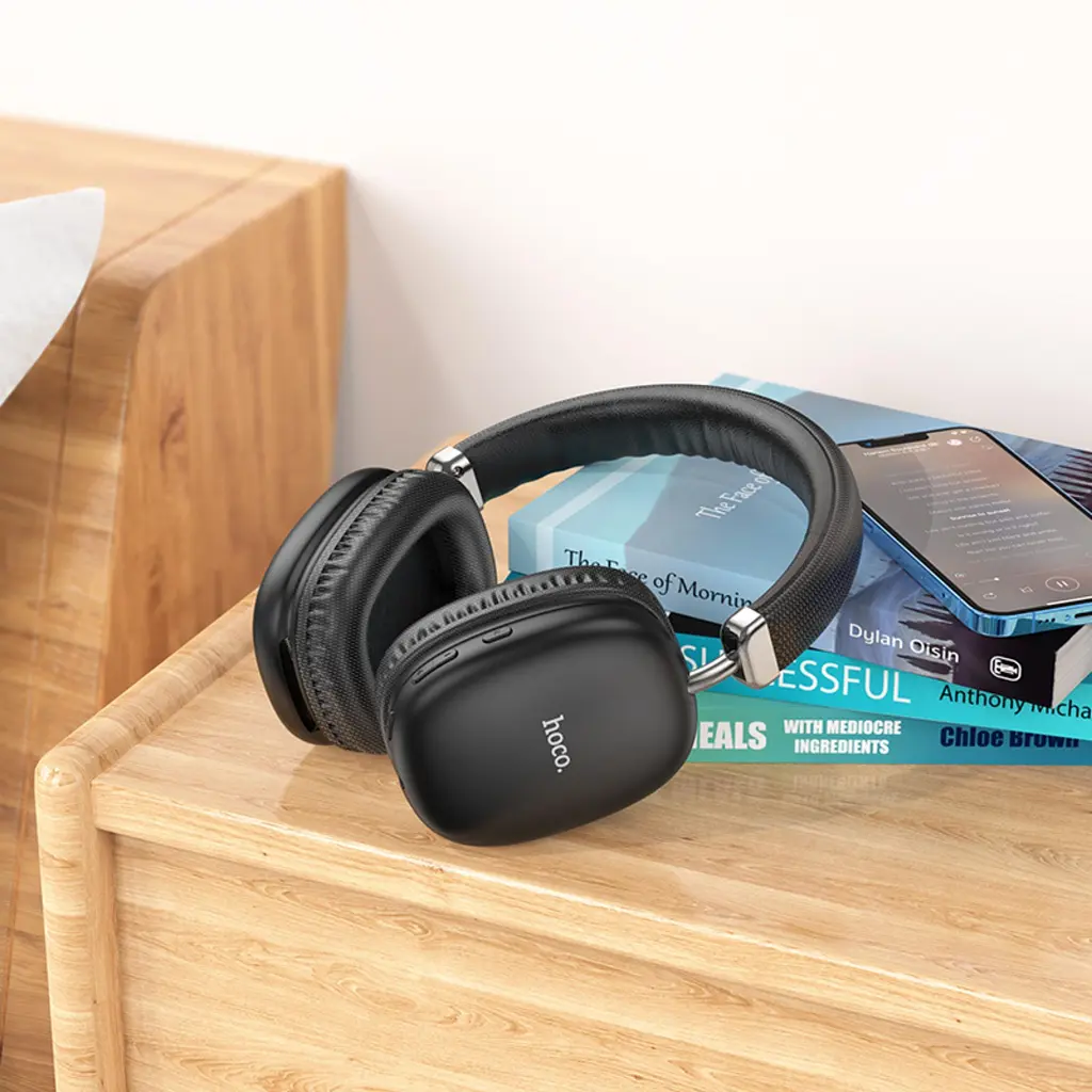 Навушники Hoco W35 Air Triumph BT headphones | BT5.3, AUX / TF, 45h | black - фото 4
