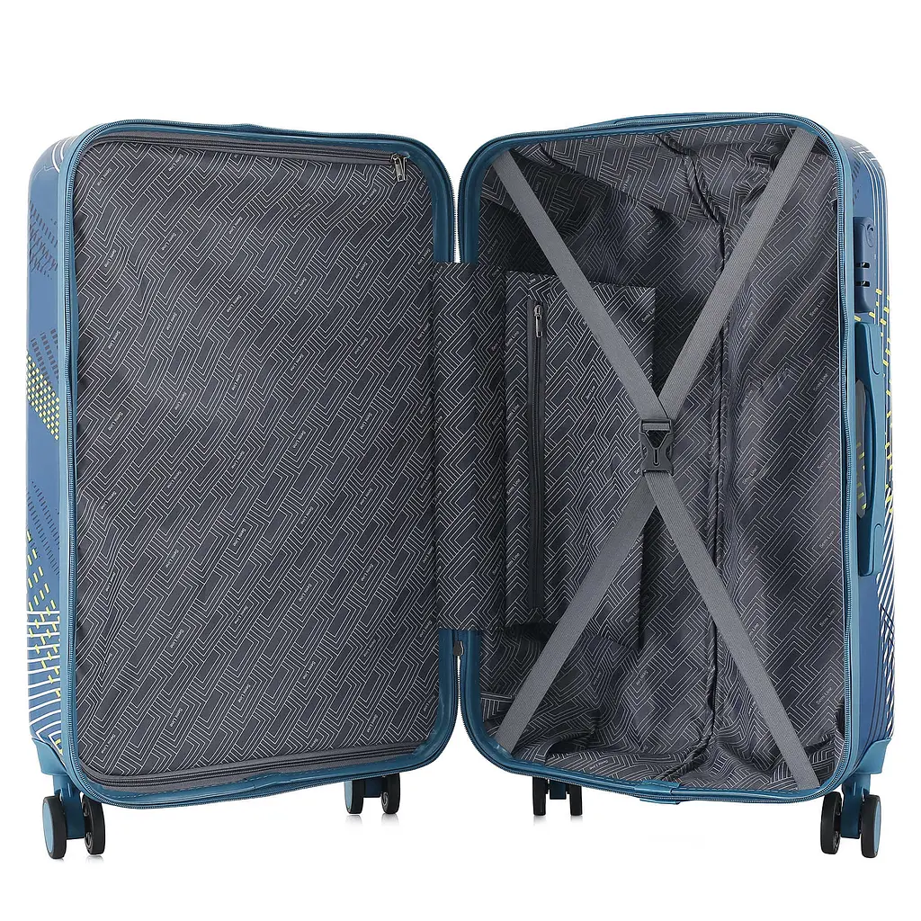 Валіза середня Semi Line 24 дюйми (M) дюйми (M) Polycarbonate/ABS-Plastic Blue Pattern (T5652-2) - фото 2