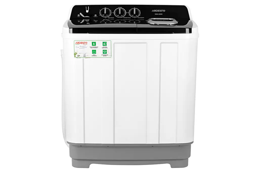 Пральна машина Ardesto напівавтомат WMH-B80D, 8кг, 1350, 45.5см, Віджимання, Таймер, Білий (WMH-B80D) - фото 2