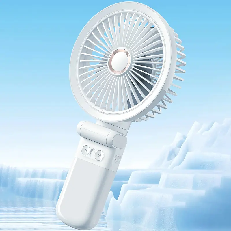 Портативний вентилятор GF12 з затискачем+LED 5400mAh White - фото 6