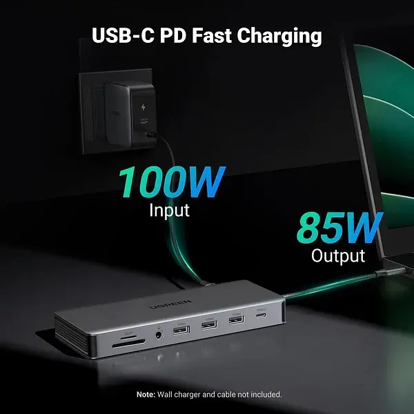 Док-станція USB3.2 Type-C --> HDMIx2,4K60Hz/4xUSB-A/2xUSB-C3.2/DP4K60Hz/RJ45/SD/TF/AUX PD 100W CM681 - фото 4