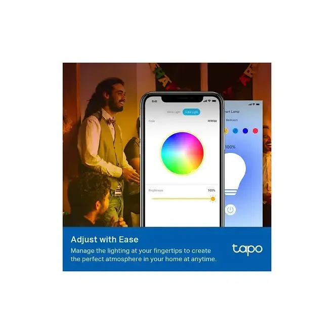 Світлодіодні розумні лампи - набір 4 штуки TP-Link L530E Smart LED Wi-Fi Tapo N300 Multicolor - фото 3