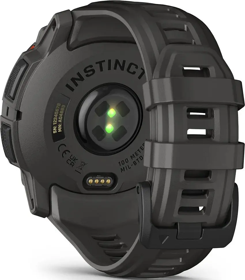 Смарт-годинник Garmin Instinct 3 50mm Solar Black with Charcoal Band (010-02935-00/40) - фото 3