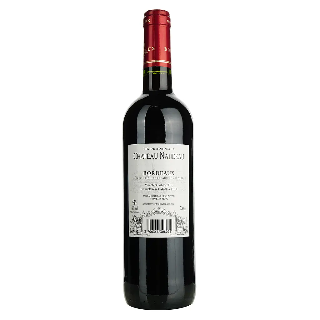 Вино Robert Giraud Chateau Naudeau AOP Bordeaux, красное, сухое, 0,75 л (917809) - фото 4