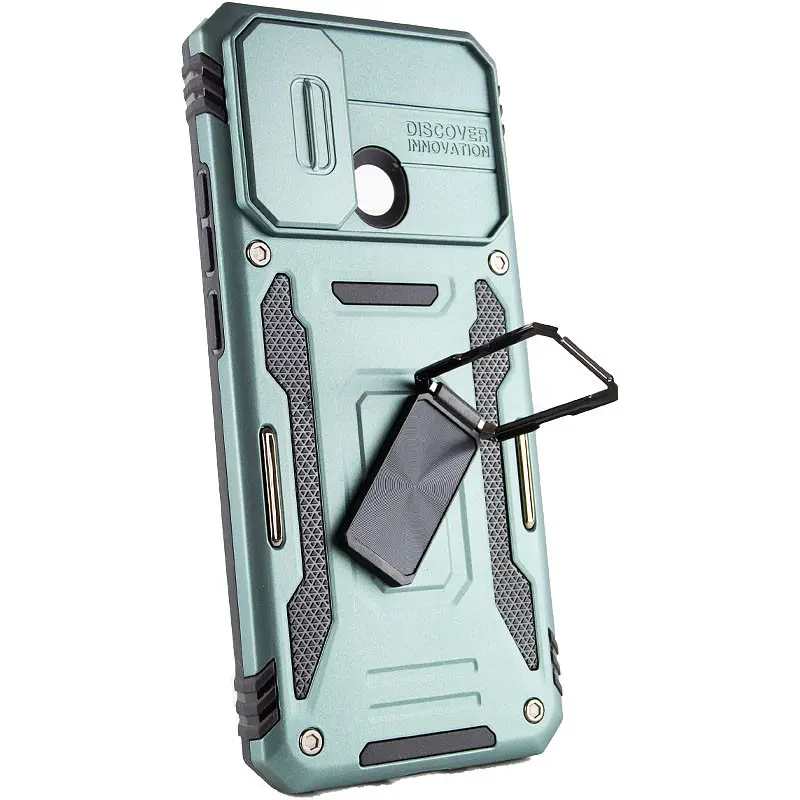 Ударостійкий чохол Camshield Army Ring для Xiaomi Redmi 10C Зелений / Light Green - фото 4