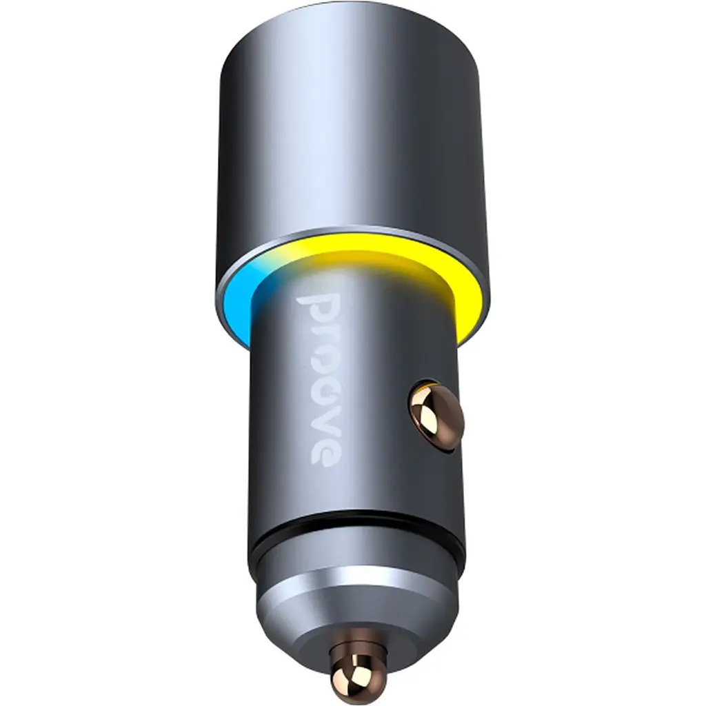 Автомобільний зарядний пристрій Proove Double Energy 50W Type-C + Type-C Metal Gray (ACDE50022206) [130292] - фото 3