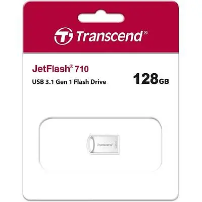 USB флеш накопичувач Transcend 128GB JetFlash 710 Silver USB 3.0 (TS128GJF710S) - фото 4