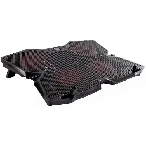 Підставка для ноутбука до 17" ColorWay Game Pro S4, Black, 4x8 см вентилятори, регулювання нахилу, синє LED підсвічування, 2xUSB, 433х376х40 мм, 970 г (CW-CGPS4) - фото 2