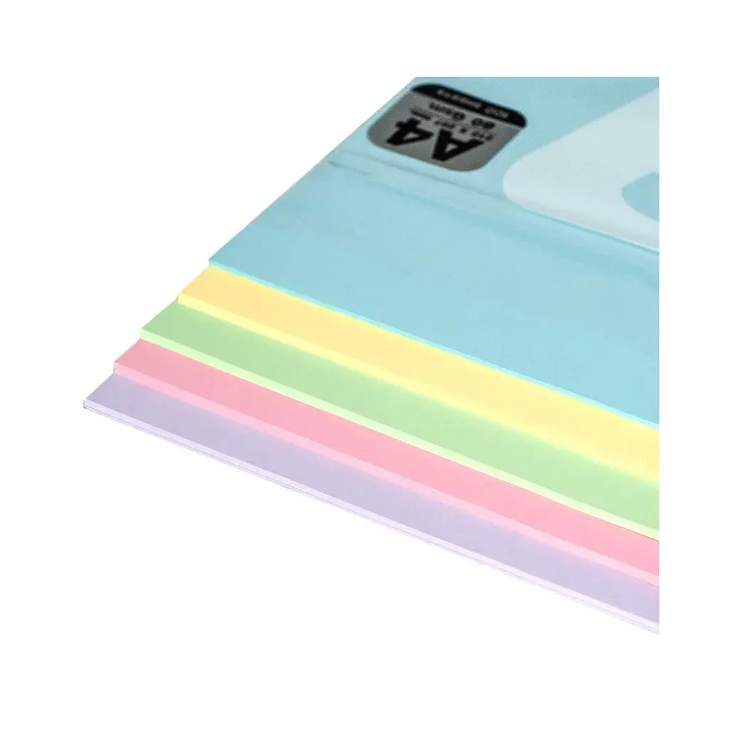 Папір DoubleA А4, 80 г/м2, 100 арк, 5 colors, Rainbow3 Pastel (151308) - фото 2