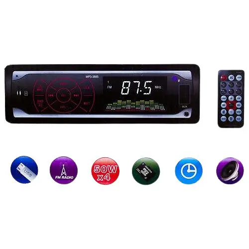 Автомагнітола XPRO MP3 3887 ISO 1DIN сенсорний дисплей LED/LCD чорний (3360_492) - фото 2