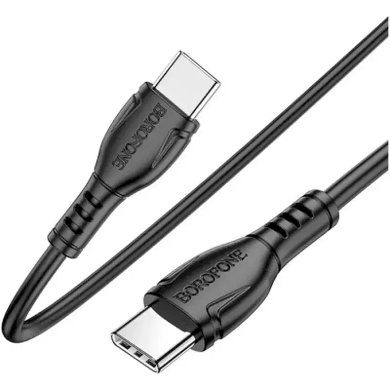 Дата кабель USB-C to USB-C 1.0m 60W Triumph BX51 black BOROFONE (6931474751669) - фото 4