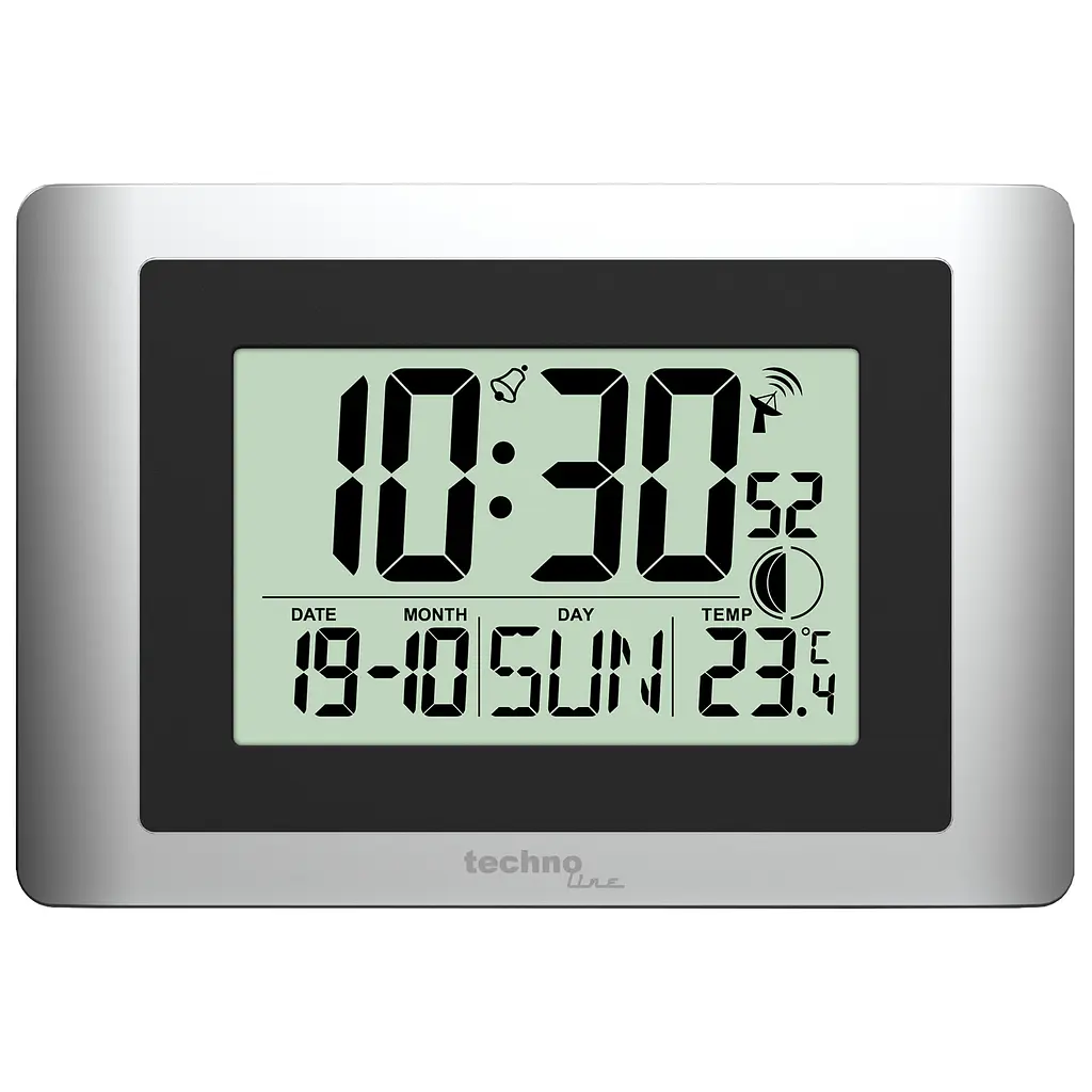 Часы настенные Technoline WS8028 Silver/Black (WS8028), Серебристый - фото 2