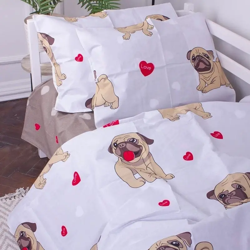 Наволочка MirSon Kids Time 17-0566 Pug-dog Бязь різнокольорова - фото 4