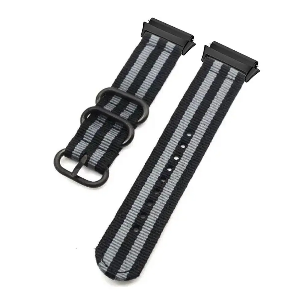 Нейлоновый ремешок Primo Traveller для часов Xiaomi Redmi Watch 3 Active Black Grey - фото 3